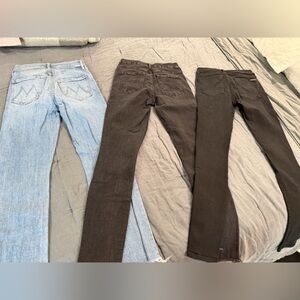 MOTHER Black and Blue Skinny Jeans